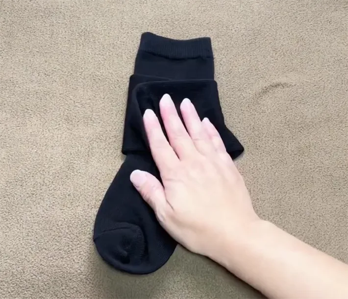 靴下を折る