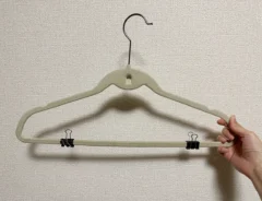 ダブルクリップがついたハンガーの画像（撮影：grape編集部）