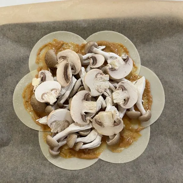 キノコをのせた写真（撮影：grape編集部）