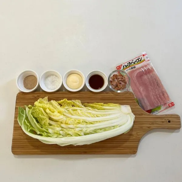 和風白菜サラダの材料の写真（撮影：grape編集部）