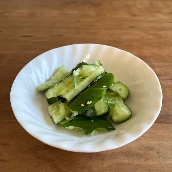 完成したキュウリのおつまみ（撮影：grape編集部）