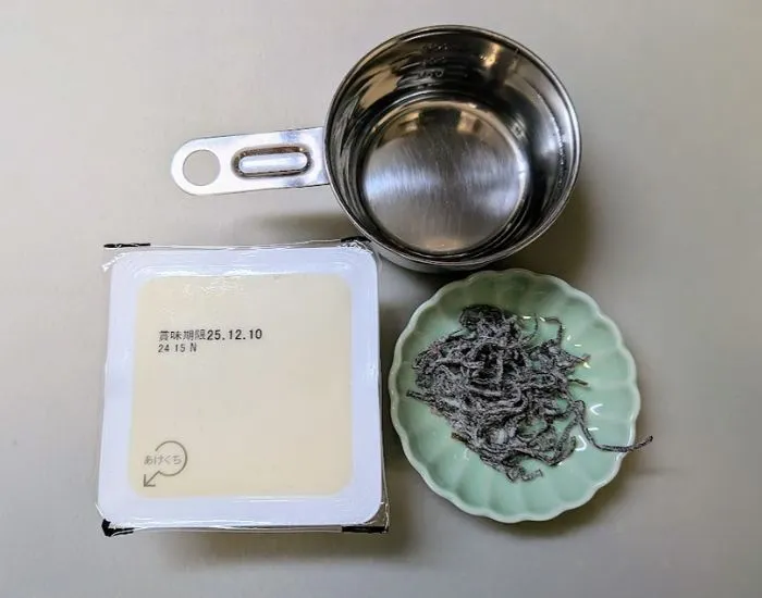 湯豆腐の材料の写真（撮影：grape編集部）