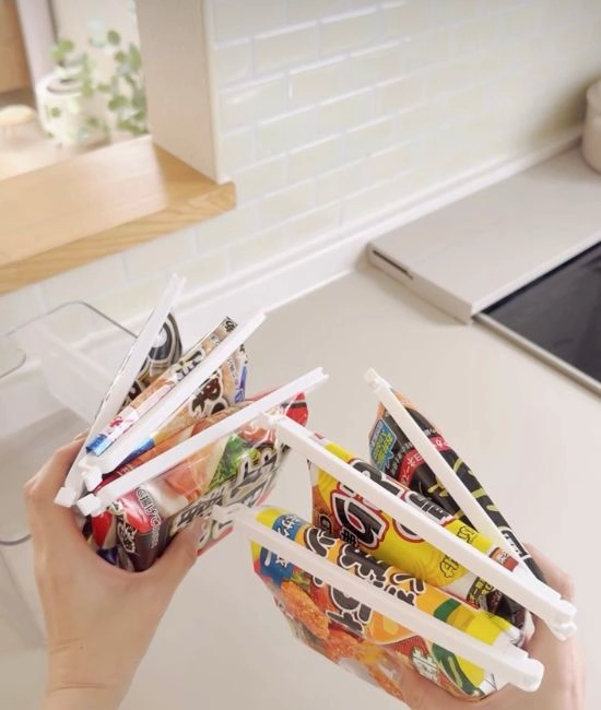 クリップで留めた冷凍食品