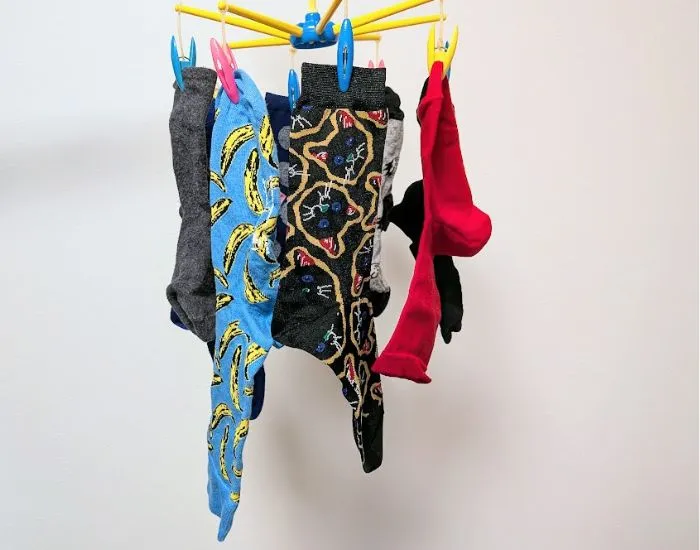 洗濯されている靴下（撮影：grape編集部）