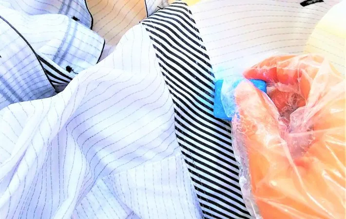 部分洗いをしている写真