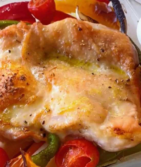 完成したローストチキン