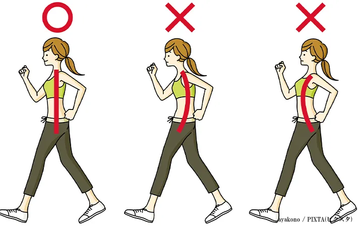 正しい姿勢を意識する