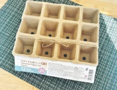 『ダイソー リサイクル紙ポット』の写真（撮影：キジカク）