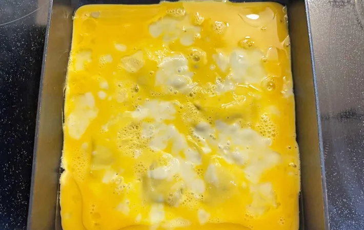 『肉乗せだし巻き玉子』を作る写真（撮影：エニママ）