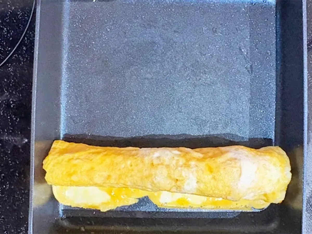 『オクラ入り玉子焼き』の作り方の画像（撮影：エニママ）