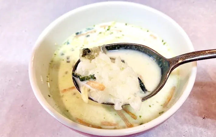 『生姜ミルク茶づけ』の完成写真（撮影：エニママ）