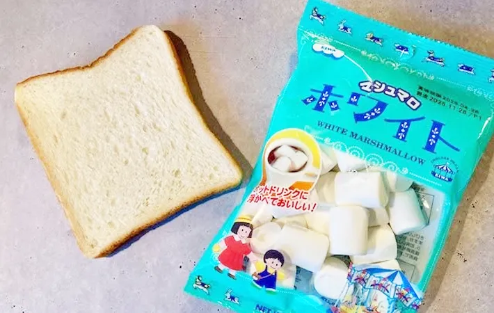 『マシュマロチーズトースト』の材料写真（撮影：エニママ）