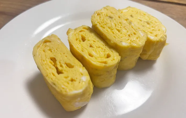 『柚子胡椒入り玉子焼き』の完成写真（撮影：エニママ）