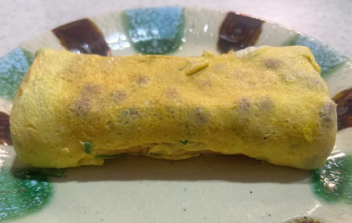 『納豆入り玉子焼き』の完成写真（撮影：エニママ）