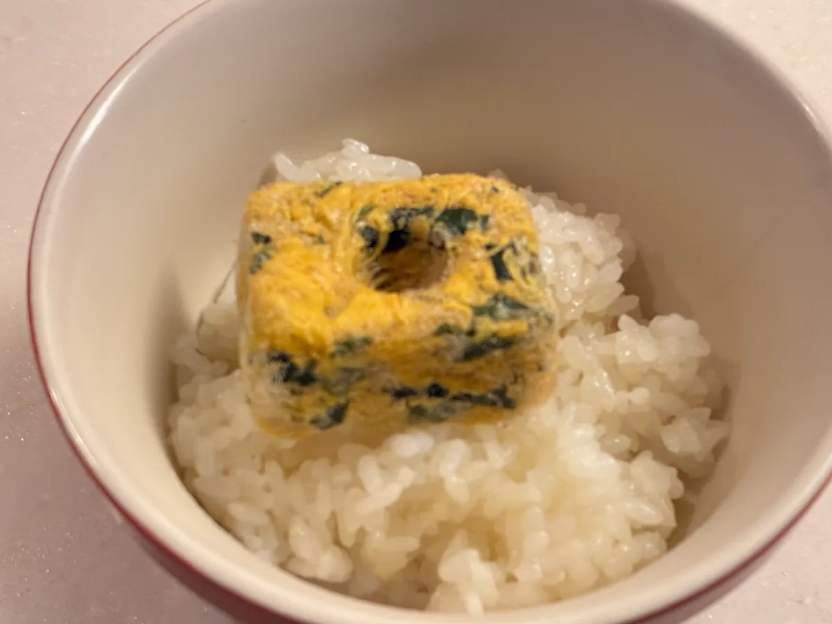 フリーズドライスープ雑炊の写真（撮影：エニママ）