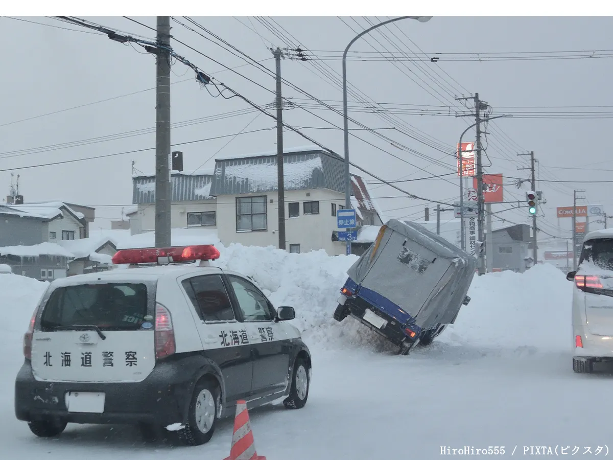 雪道運転のイメージ写真