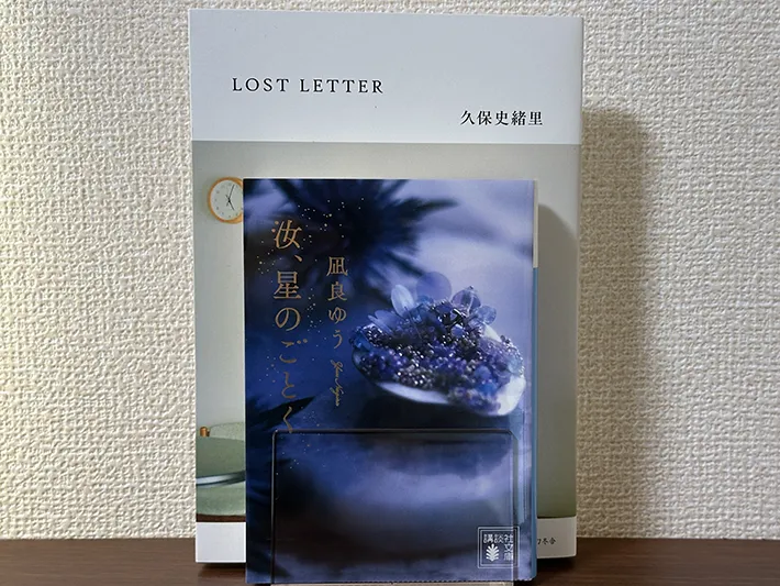 『デスク仕切りスタンド』に本を差し込んだ画像（撮影：grapeライフハック編集部）