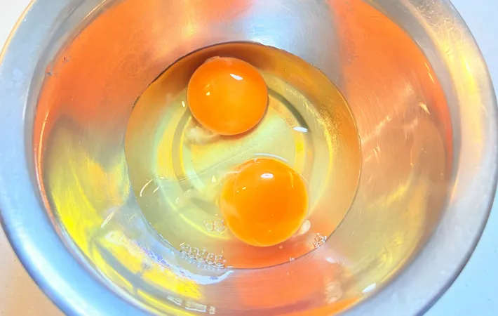 『ミートソース入り玉子焼き』を作る写真（撮影：エニママ）