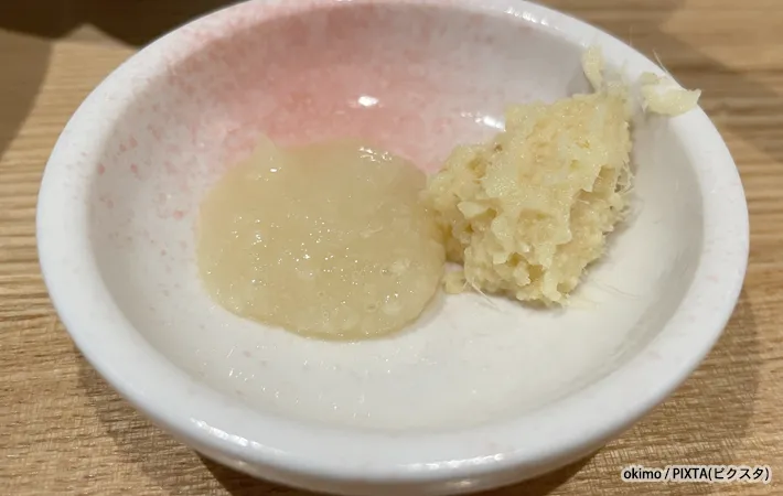 ショウガとニンニクのすりおろしの写真