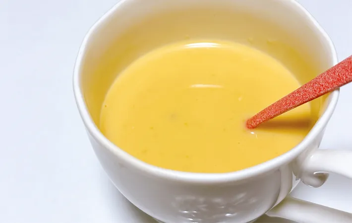 プリンを溶かしたドリンクの写真（撮影：grapeフード編集部）