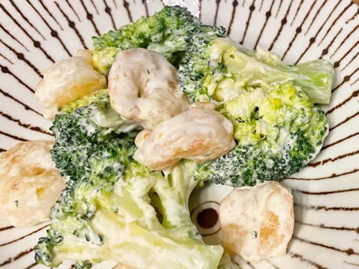 『ブロッコリーとえびのマヨネーズの炒め和え』の写真（撮影：エニママ）