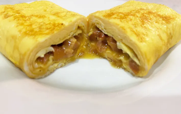 『焼き鳥玉子焼き』の完成写真（撮影：エニママ）