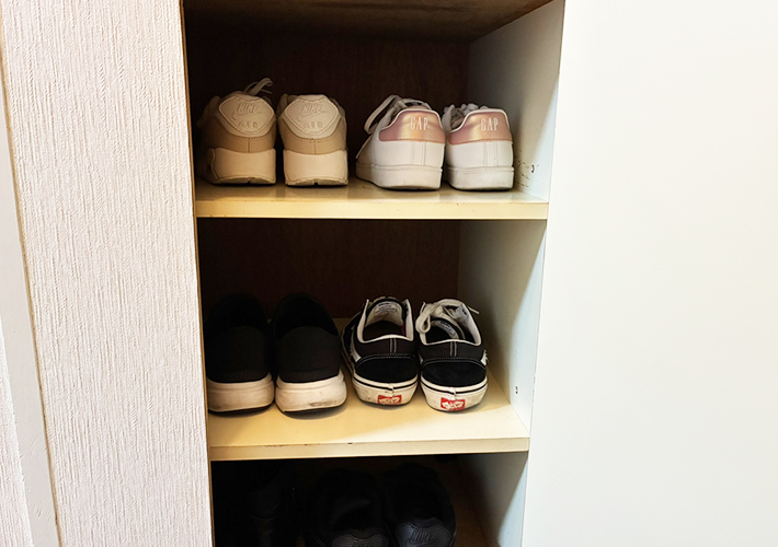 つっぱり棒の活用法（撮影：grapeライフハック編集部）