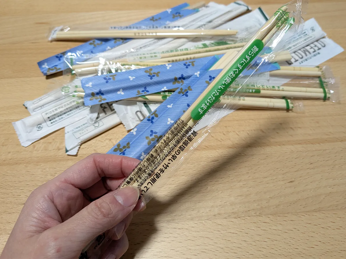 割り箸の写真（撮影：grapeライフハック編集部）