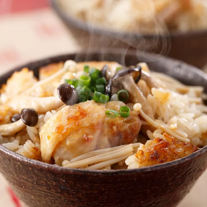 『きのこたっぷり黄金炊き込みごはん』の写真