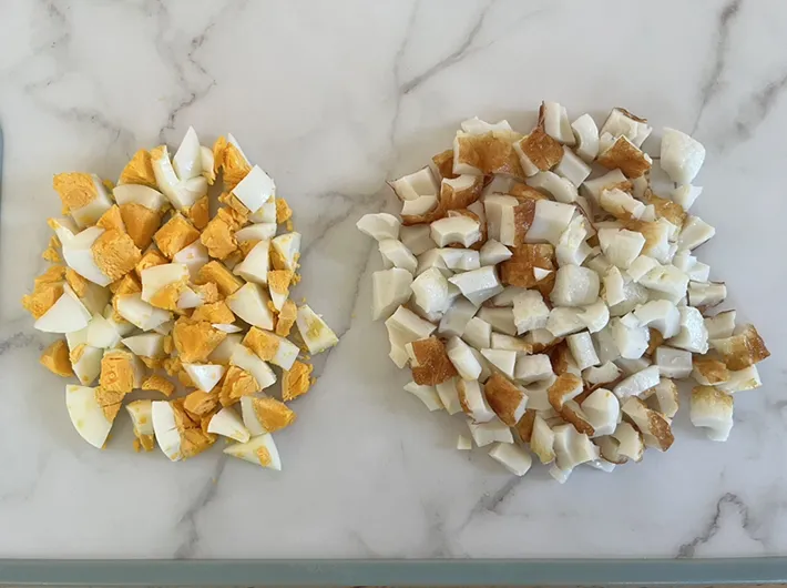 『ちくたまサンド』の調理写真（撮影：grapeフード編集部）