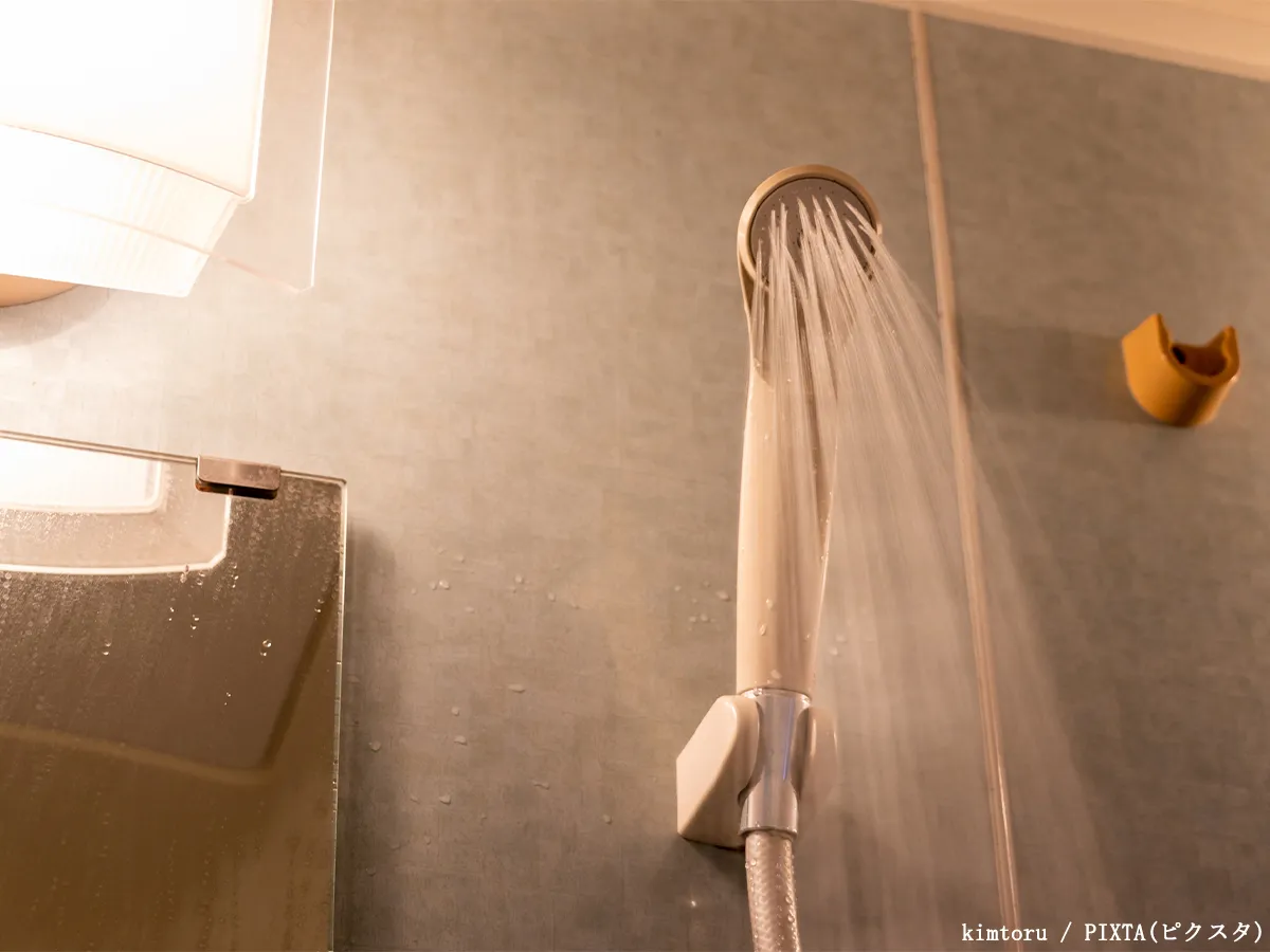 冬のシャワーのイメージ写真