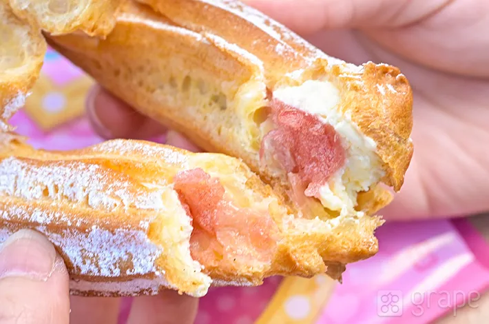 『ハートのリングシュー（ストロベリー）』の写真（撮影：grapeフード編集部）