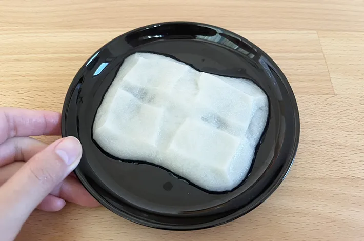 加熱した切り餅の写真（撮影：grapeフード編集部）