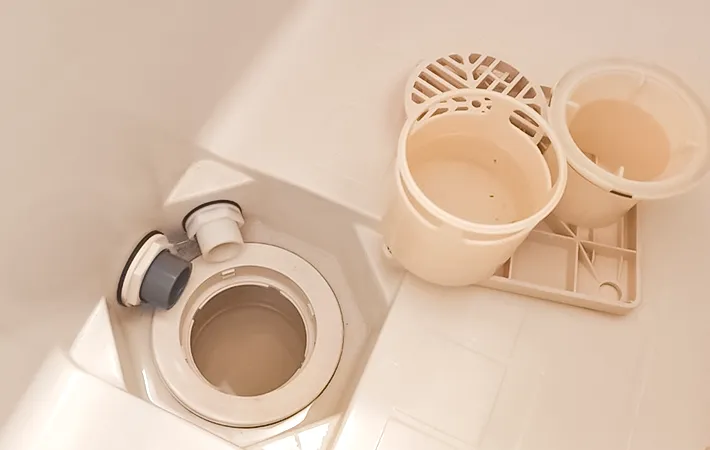 お風呂場の排水口の写真