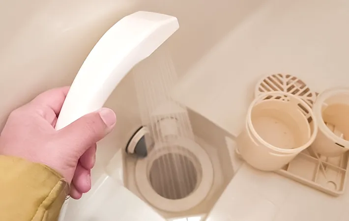 お風呂場の排水口の写真