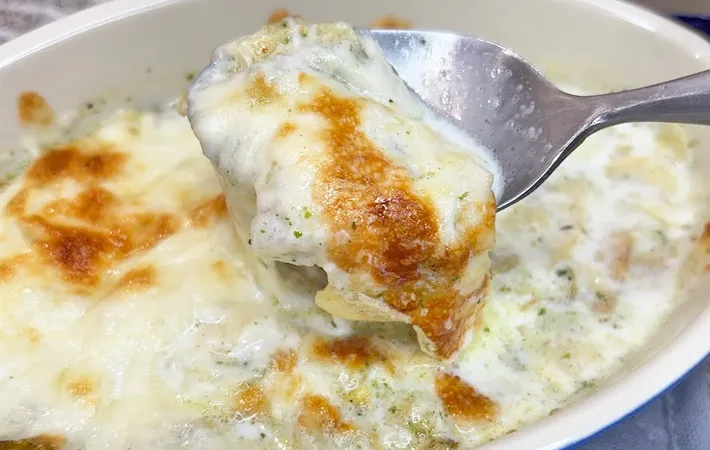 『ポテトチップスグラタン』の完成写真（撮影：キジカク）