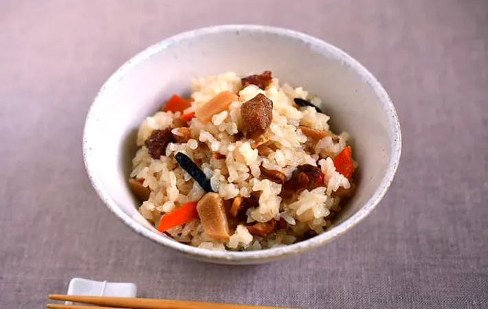 『おこわ風炊き込みご飯』の完成写真（撮影：小泉明代）