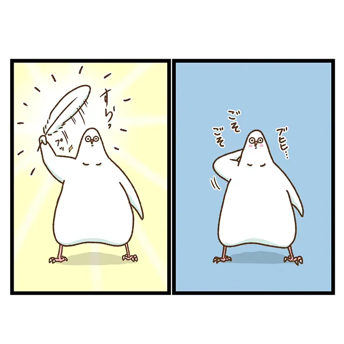 セキセイインコとの日常を描いた漫画の写真