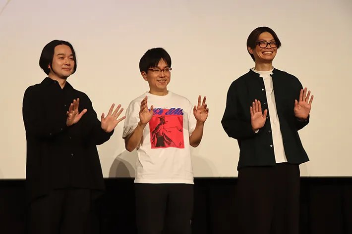 チェンソーマンのトークショーに登壇した制作陣の写真（撮影：grapeマンガ編集部）