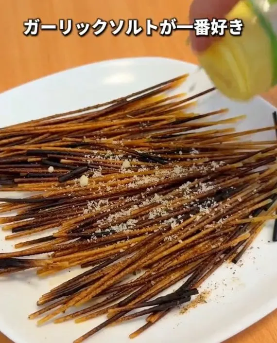 完成したパスタスナック