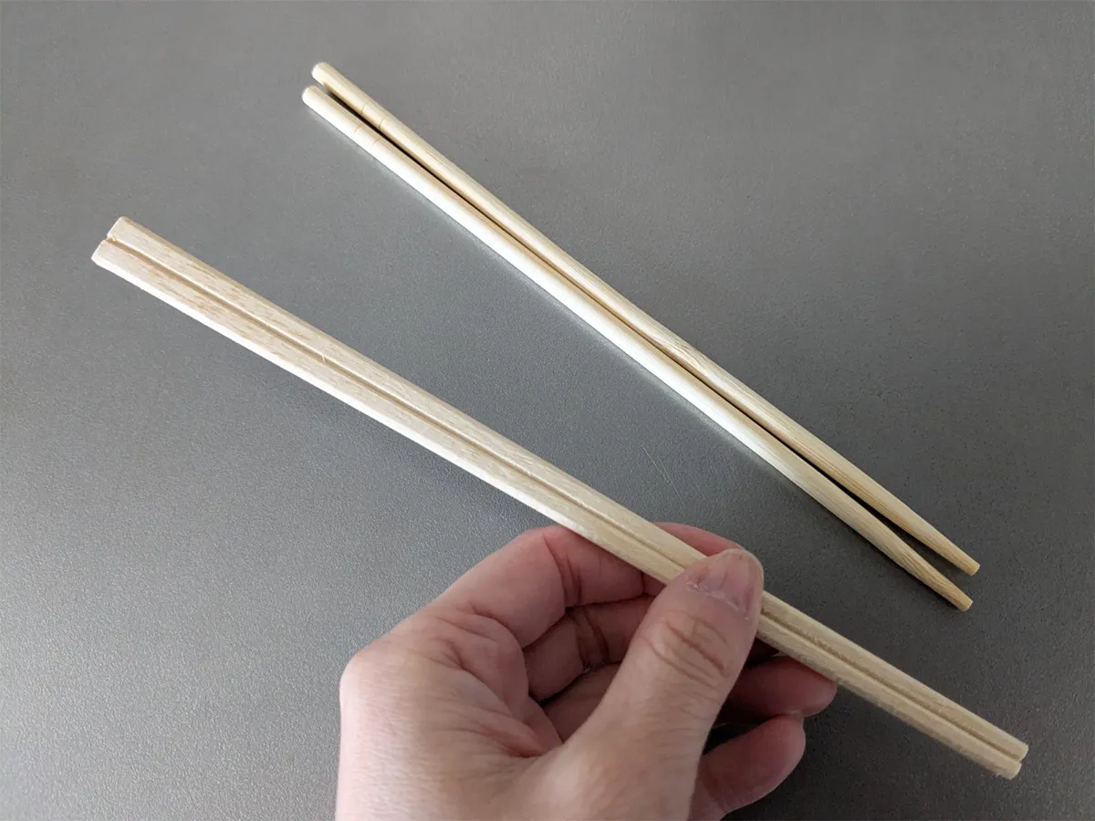割り箸の写真（撮影：grapeライフハック編集部）