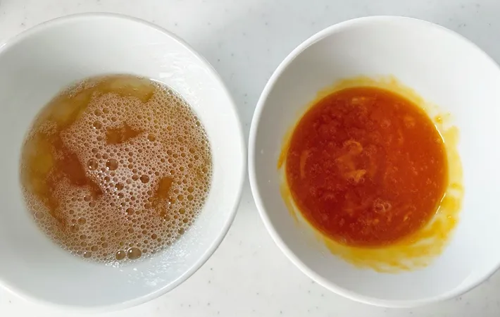 『うずまき玉子焼き』を作る写真（撮影：エニママ）