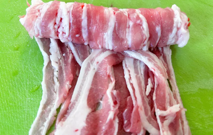 『紅生姜の肉巻き』を作る写真（撮影：エニママ）