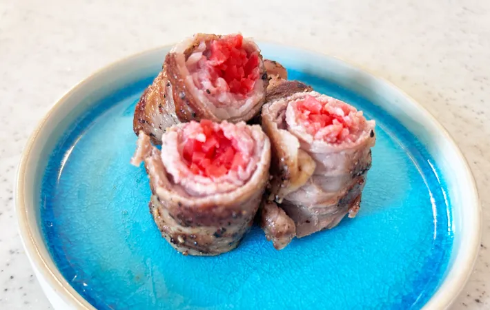 『紅生姜の肉巻き』の完成写真（撮影：エニママ）