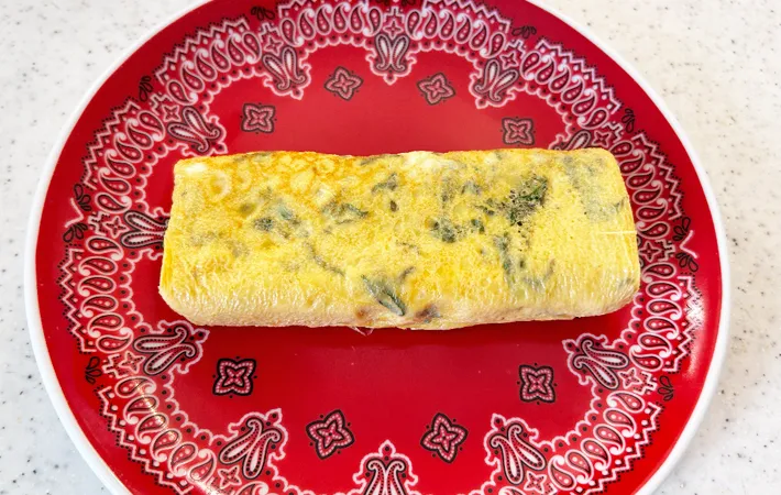 『しそドレッシング玉子焼き』の完成写真（撮影：エニママ）