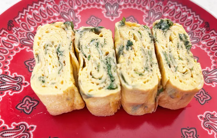 『しそドレッシング玉子焼き』の完成写真（撮影：エニママ）