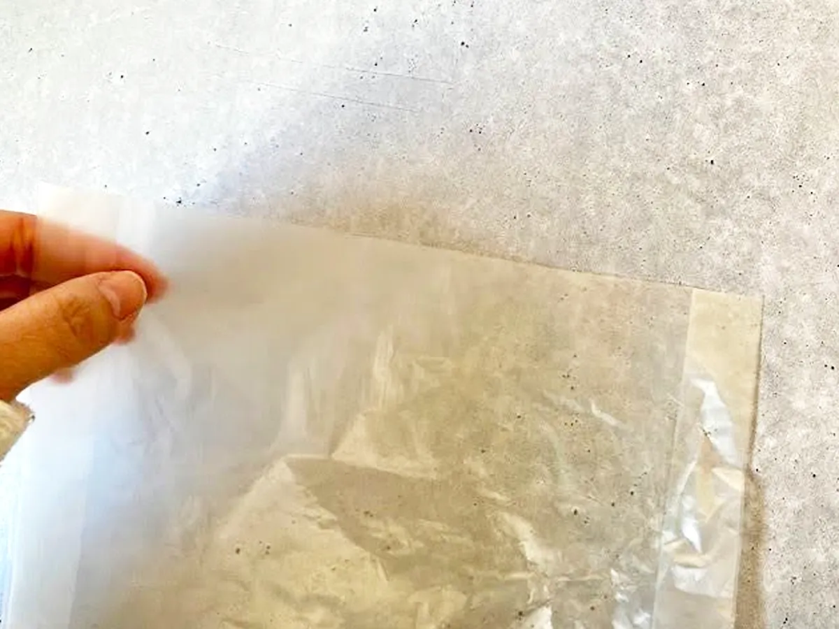 『ビニール袋を開ける裏技』の写真（撮影：エニママ）