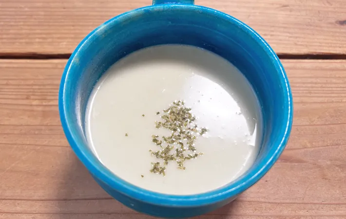 『サツマイモのポタージュ』の完成写真（撮影：エニママ）