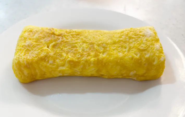 『焼き芋入り玉子焼き』の完成写真（撮影：エニママ）