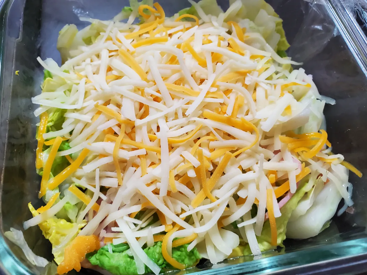 白菜とベーコンのチーズ蒸しの写真（撮影：エニママ）